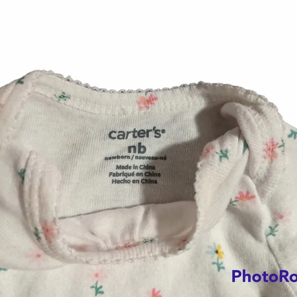 Baby Girl Floral Pink Bodysuit Set, Newborn